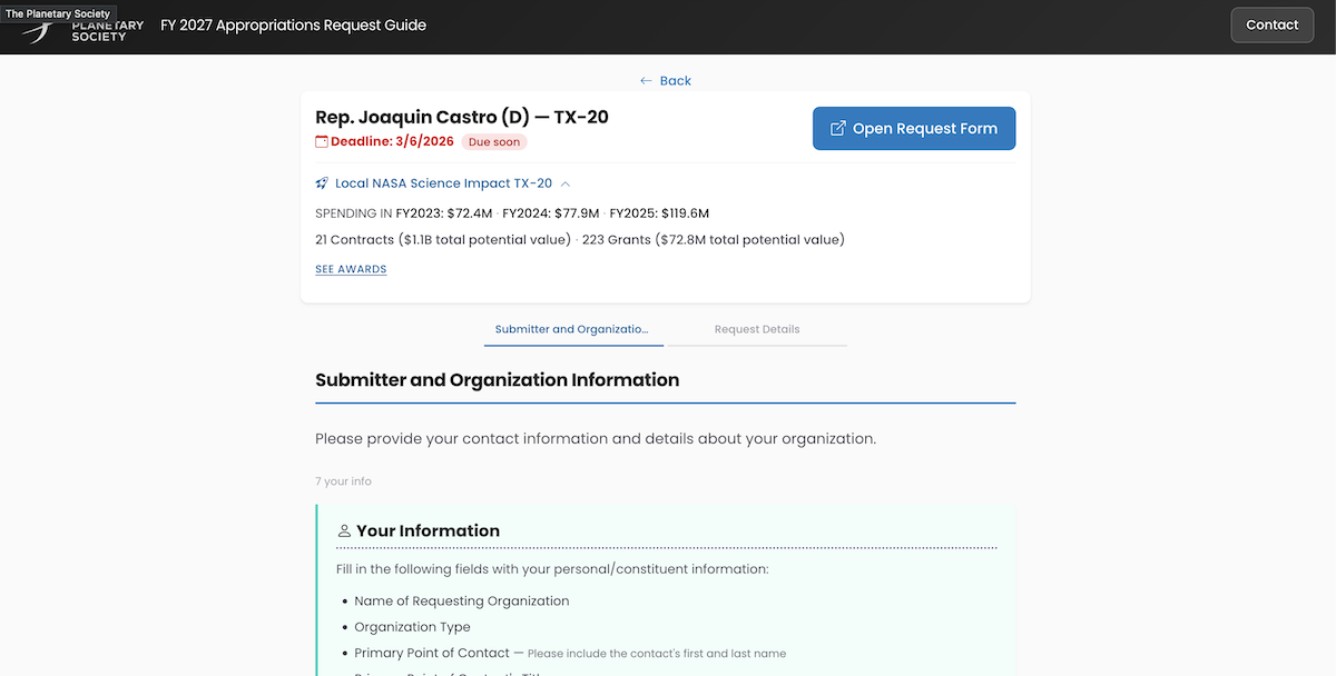 FY 2027 Appropriations Request Guide